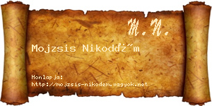 Mojzsis Nikodém névjegykártya